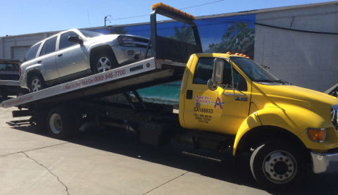 Cash For Cars Riverside premium Flatbed Tow Truck